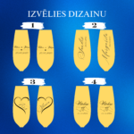 Glāzes kāzām ar gravējumu SIMPLE - Image 3